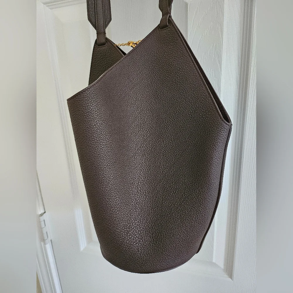 Khaite Small Lotus Bag Dark Brown Pebbled Leather Excellent Condition MSRP $2480 - Picture 11 of 16